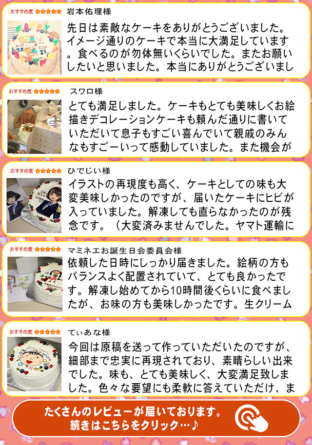 お絵描きケーキレビュー