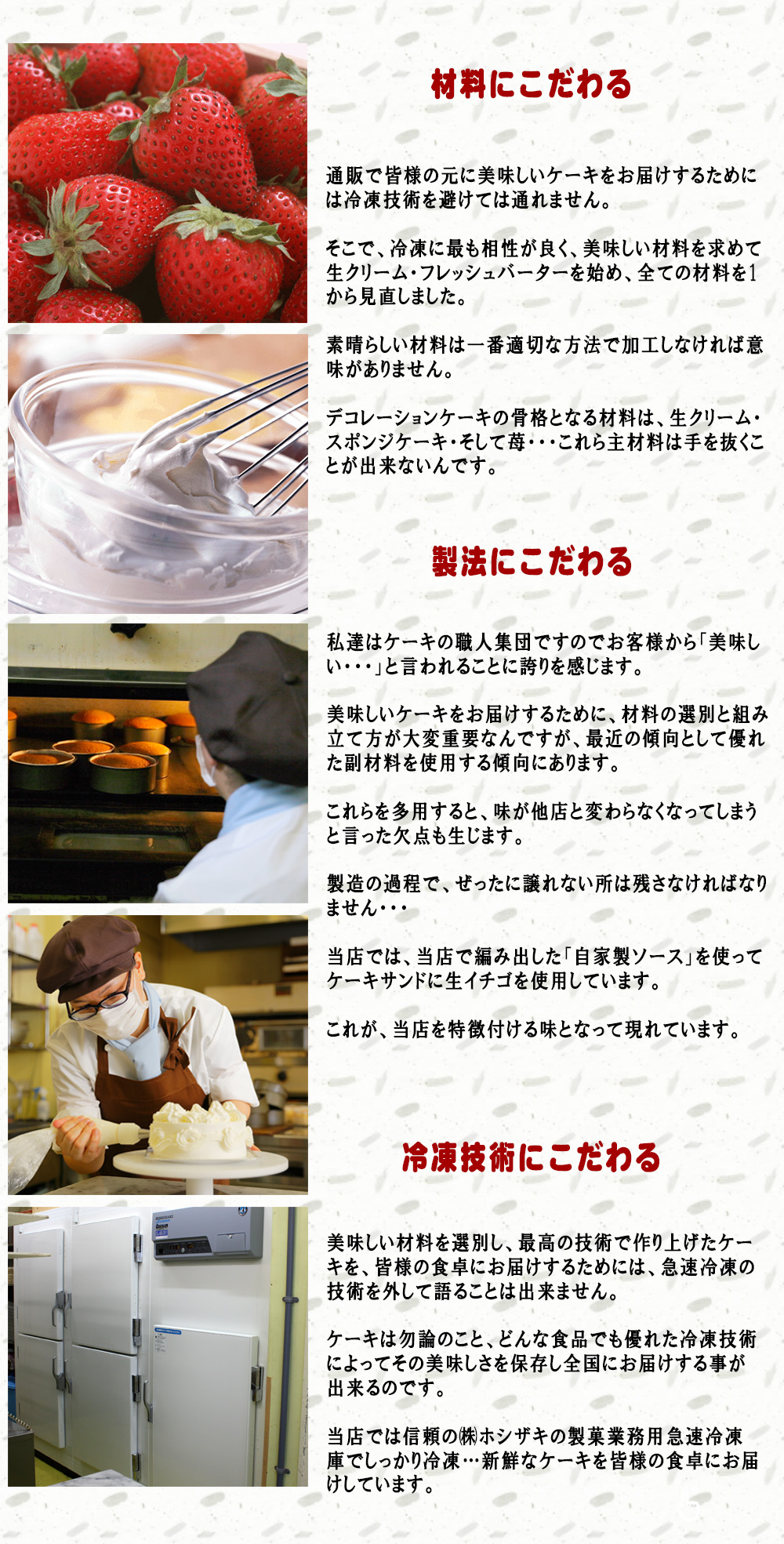 ケーキの説明