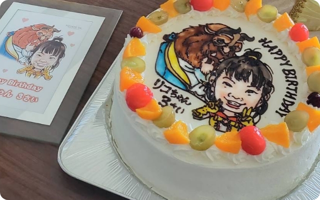 似顔絵ケーキ
