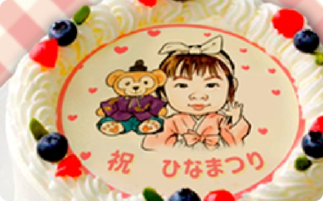 プリント似顔絵ケーキ
